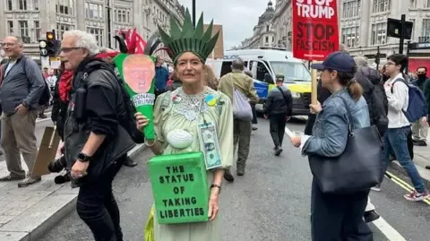 Thousands Activists Gather in Downtown London to Denounce President Trump's Second State Visit